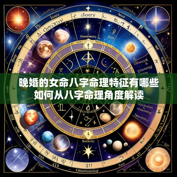 晚婚的女命八字命理特征有哪些如何从八字命理角度解读