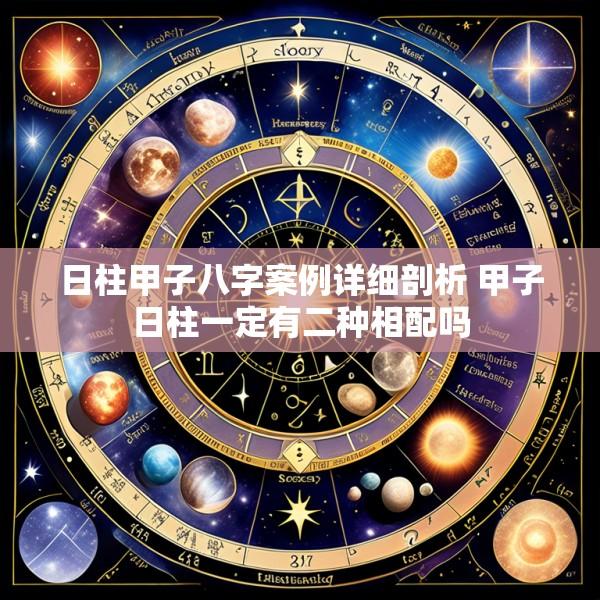 日柱甲子八字案例详细剖析 甲子日柱一定有二种相配吗