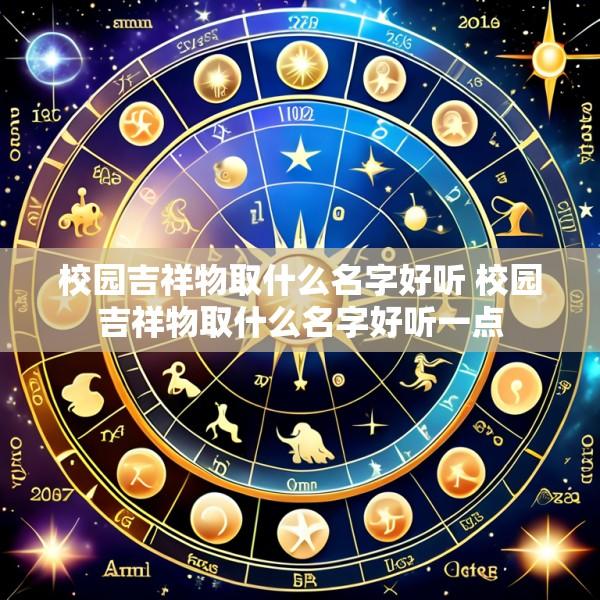 校园吉祥物取什么名字好听 校园吉祥物取什么名字好听一点
