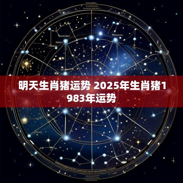 明天生肖猪运势 2025年生肖猪1983年运势