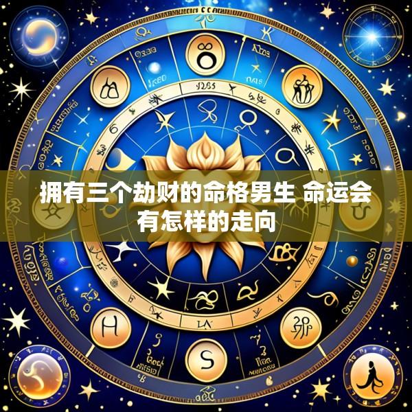 拥有三个劫财的命格男生 命运会有怎样的走向