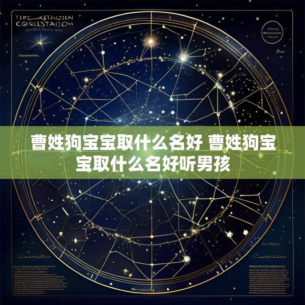 曹姓狗宝宝取什么名好 曹姓狗宝宝取什么名好听男孩