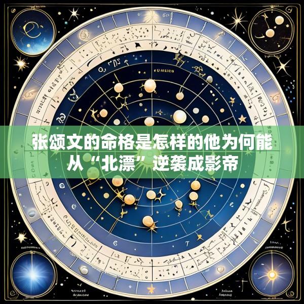 张颂文的命格是怎样的他为何能从“北漂”逆袭成影帝