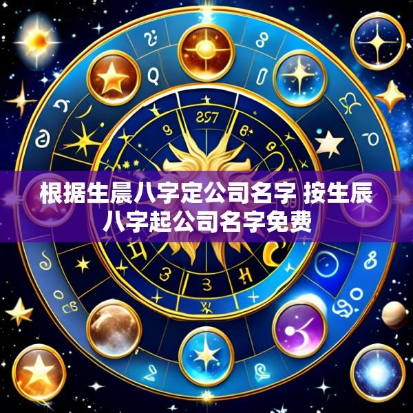 根据生晨八字定公司名字 按生辰八字起公司名字免费