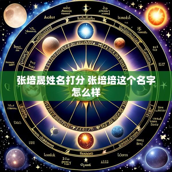 张培晟姓名打分 张培培这个名字怎么样