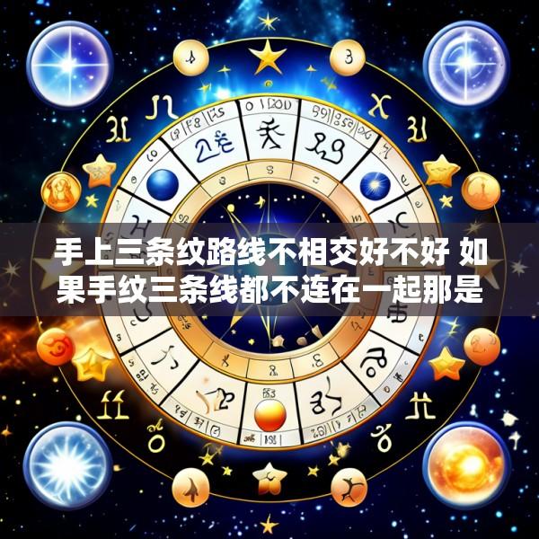 手上三条纹路线不相交好不好 如果手纹三条线都不连在一起那是什么情况