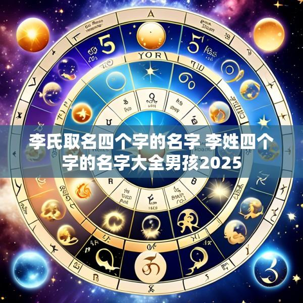 李氏取名四个字的名字 李姓四个字的名字大全男孩2025
