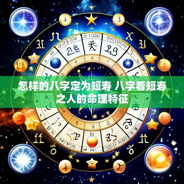 怎样的八字定为短寿 八字看短寿之人的命理特征