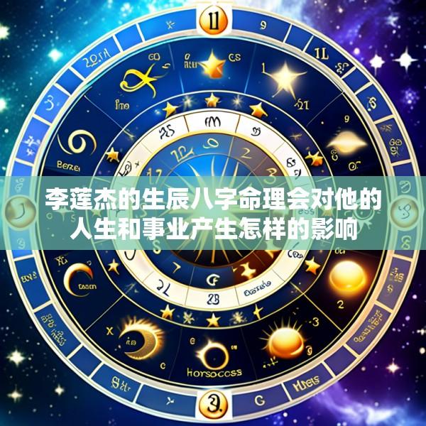 李莲杰的生辰八字命理会对他的人生和事业产生怎样的影响