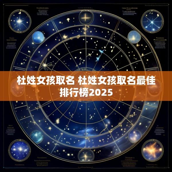 杜姓女孩取名 杜姓女孩取名最佳排行榜2025