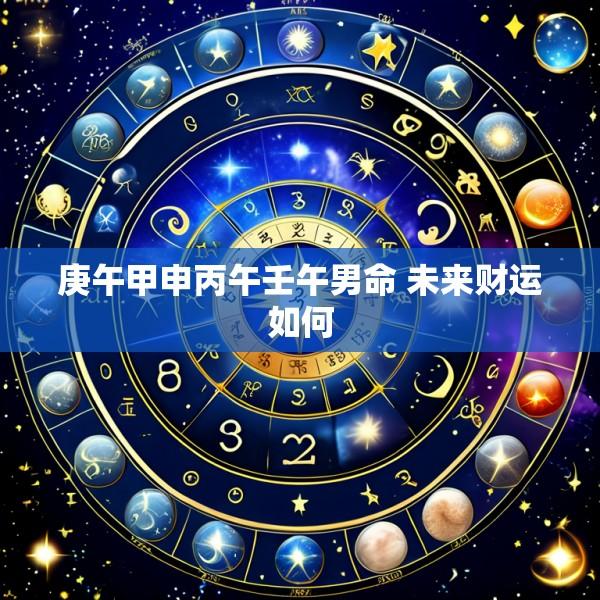 庚午甲申丙午壬午男命 未来财运如何
