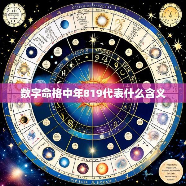 数字命格中年819代表什么含义