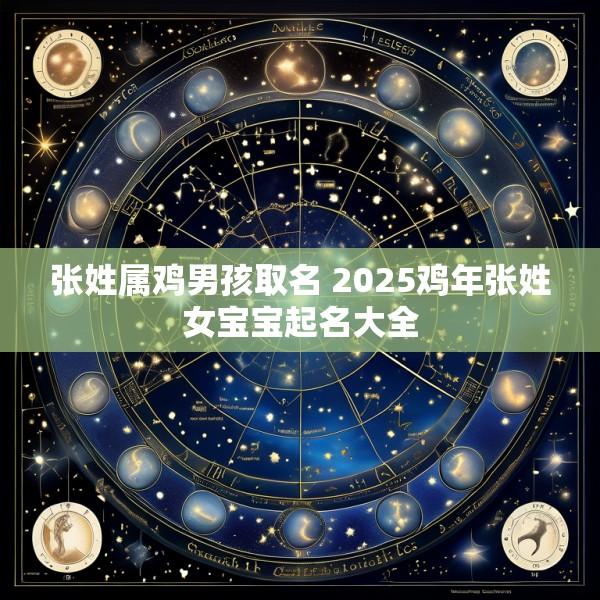 张姓属鸡男孩取名 2025鸡年张姓女宝宝起名大全