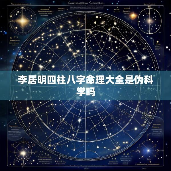 李居明四柱八字命理大全是伪科学吗