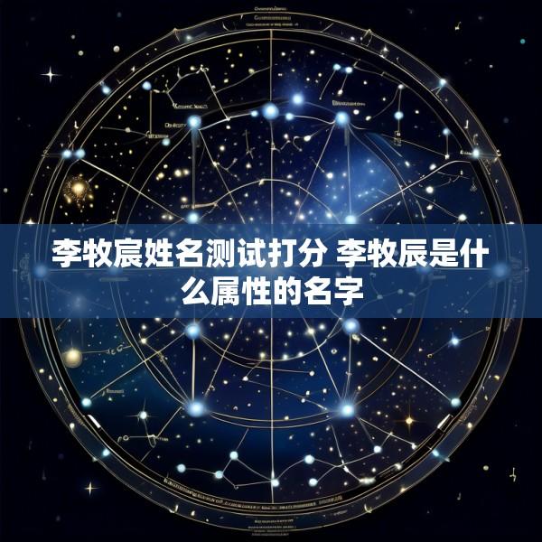 李牧宸姓名测试打分 李牧辰是什么属性的名字