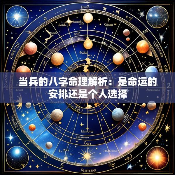当兵的八字命理解析：是命运的安排还是个人选择
