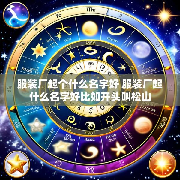 服装厂起个什么名字好 服装厂起什么名字好比如开头叫松山