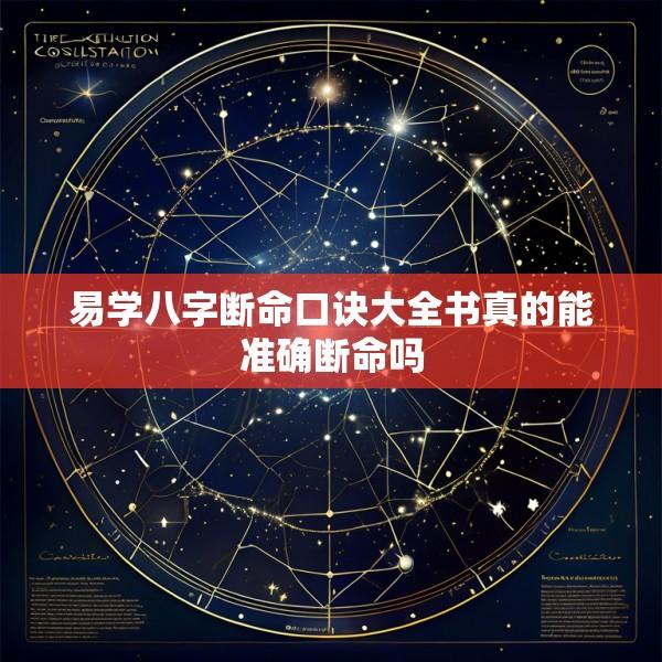 易学八字断命口诀大全书真的能准确断命吗