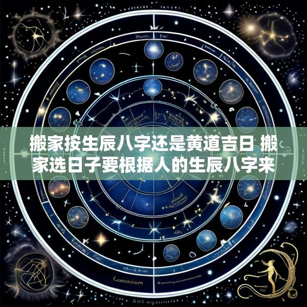 搬家按生辰八字还是黄道吉日 搬家选日子要根据人的生辰八字来么