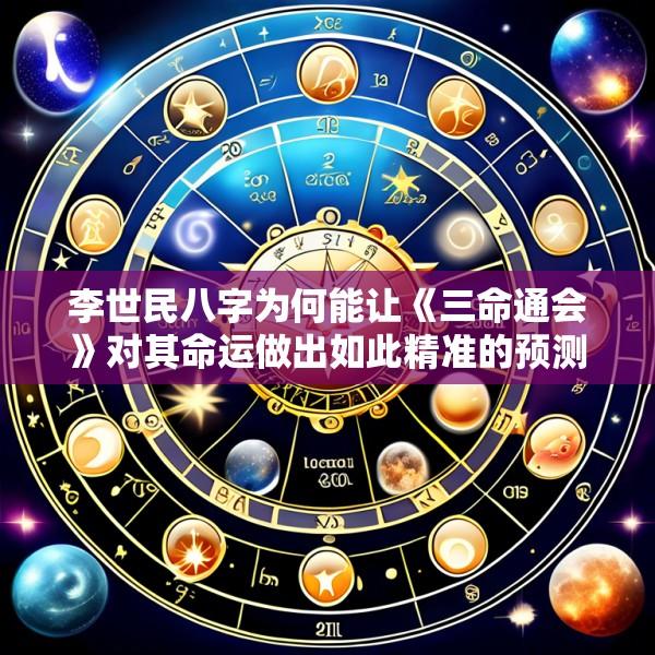 李世民八字为何能让《三命通会》对其命运做出如此精准的预测