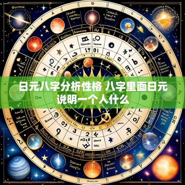 日元八字分析性格 八字里面日元说明一个人什么
