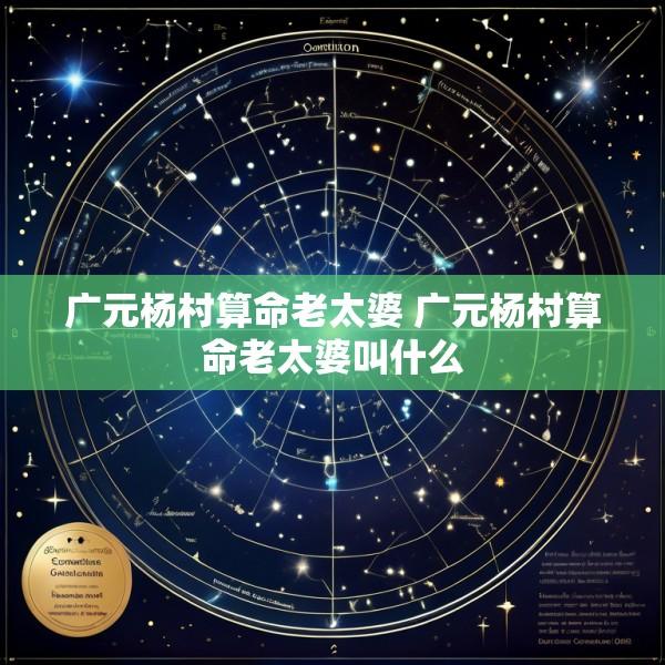 广元杨村算命老太婆 广元杨村算命老太婆叫什么