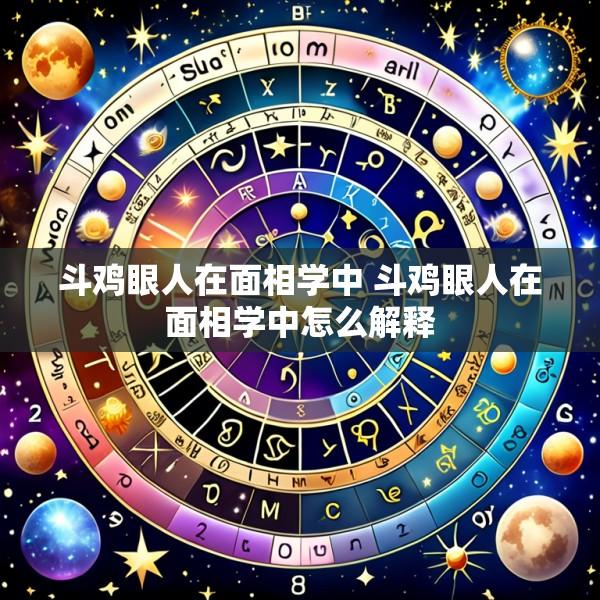 斗鸡眼人在面相学中 斗鸡眼人在面相学中怎么解释