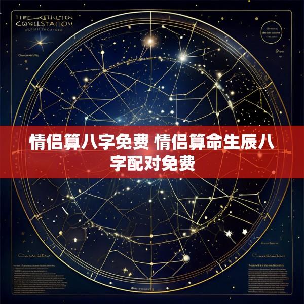 情侣算八字免费 情侣算命生辰八字配对免费