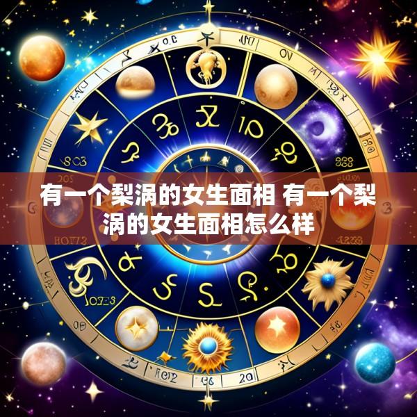 有一个梨涡的女生面相 有一个梨涡的女生面相怎么样