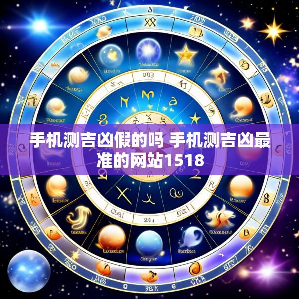 手机测吉凶假的吗 手机测吉凶最准的网站1518