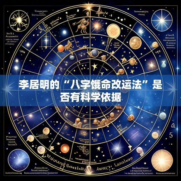 李居明的“八字饿命改运法”是否有科学依据