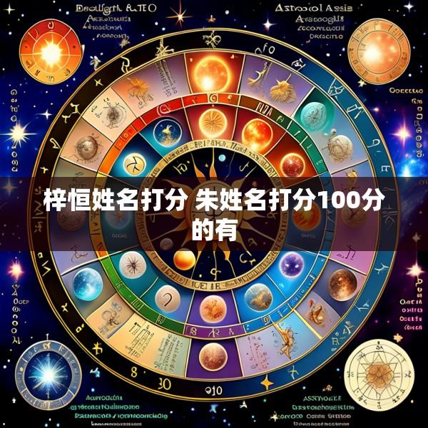 梓恒姓名打分 朱姓名打分100分的有