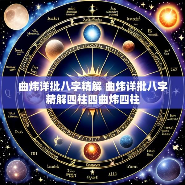 曲炜详批八字精解 曲炜详批八字精解四柱四曲炜四柱