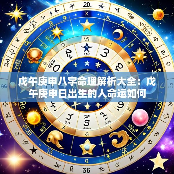 戊午庚申八字命理解析大全：戊午庚申日出生的人命运如何