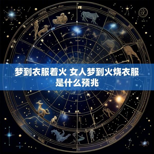梦到衣服着火 女人梦到火烧衣服是什么预兆