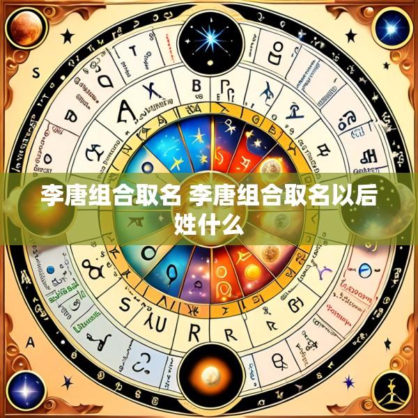 李唐组合取名 李唐组合取名以后姓什么