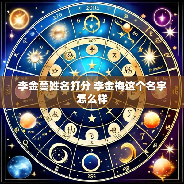 李金蔓姓名打分 李金梅这个名字怎么样