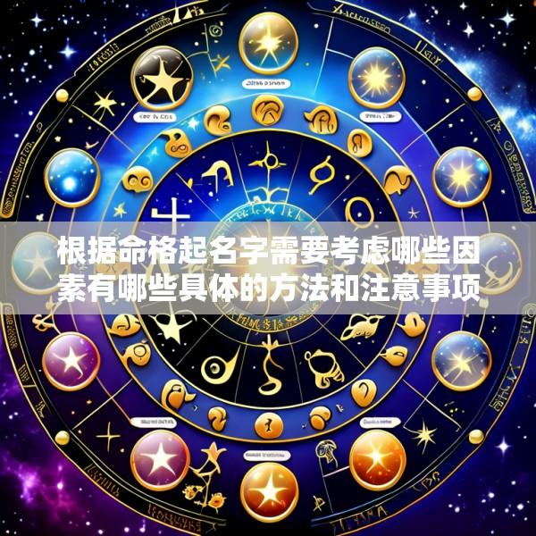根据命格起名字需要考虑哪些因素有哪些具体的方法和注意事项