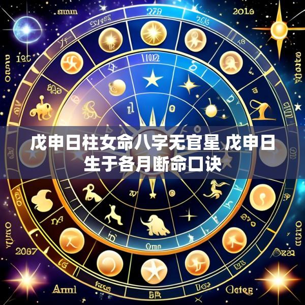 戊申日柱女命八字无官星 戊申日生于各月断命口诀