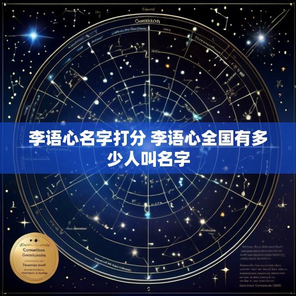 李语心名字打分 李语心全国有多少人叫名字