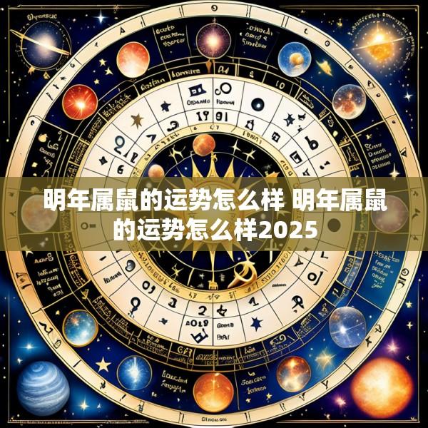 明年属鼠的运势怎么样 明年属鼠的运势怎么样2025