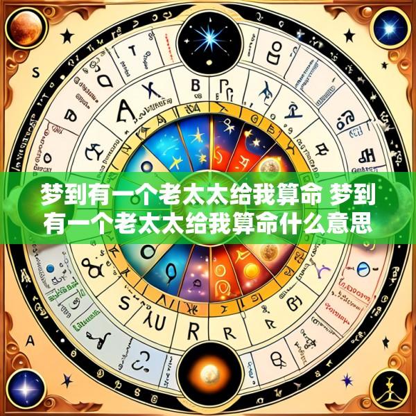 梦到有一个老太太给我算命 梦到有一个老太太给我算命什么意思