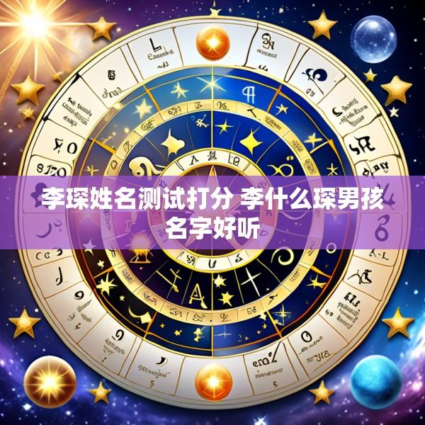 李琛姓名测试打分 李什么琛男孩名字好听