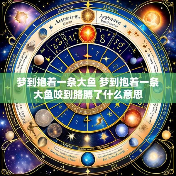 梦到抱着一条大鱼 梦到抱着一条大鱼咬到胳膊了什么意思