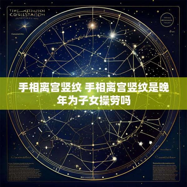 手相离宫竖纹 手相离宫竖纹是晚年为子女操劳吗