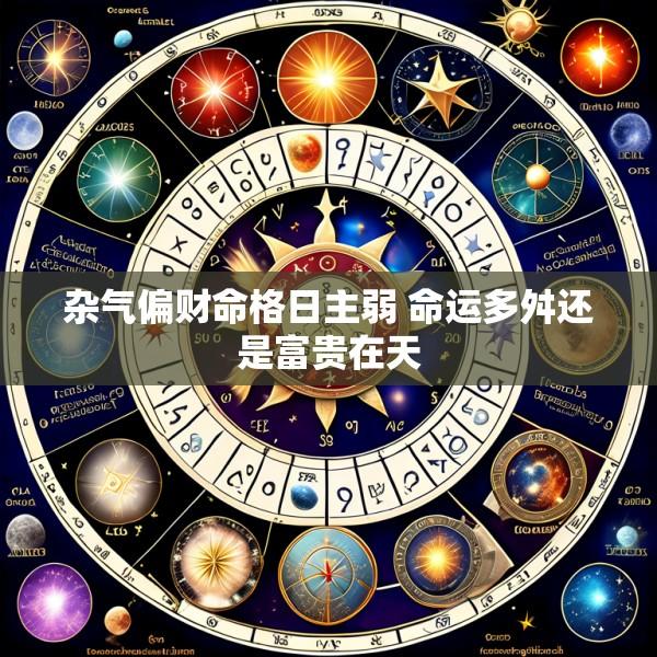 杂气偏财命格日主弱 命运多舛还是富贵在天