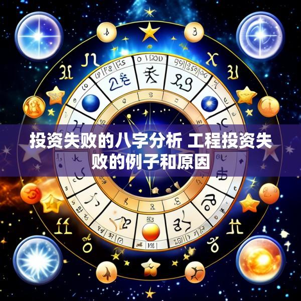 投资失败的八字分析 工程投资失败的例子和原因