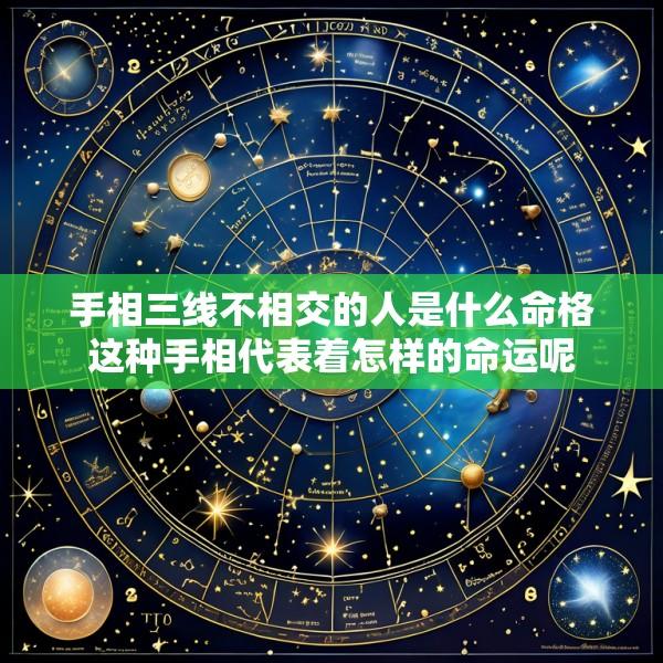 手相三线不相交的人是什么命格这种手相代表着怎样的命运呢