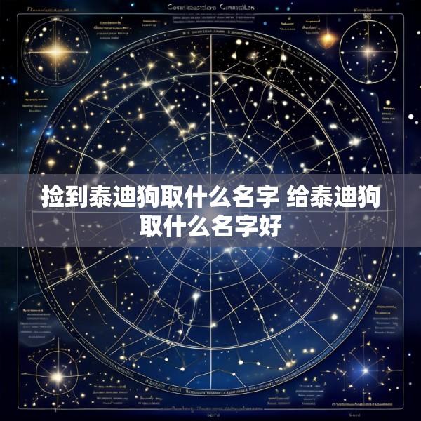 捡到泰迪狗取什么名字 给泰迪狗取什么名字好
