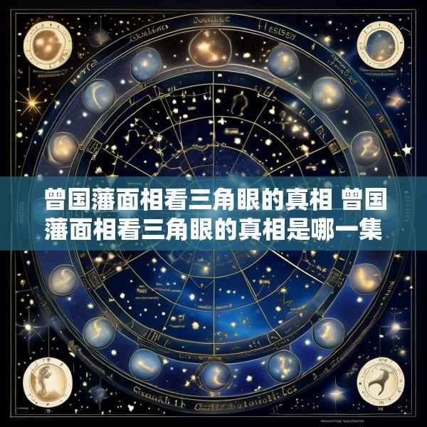 曾国藩面相看三角眼的真相 曾国藩面相看三角眼的真相是哪一集